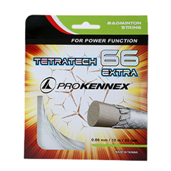 Prokennex Badminton String - Tetratech 66 Extra-White- For Power Hitting