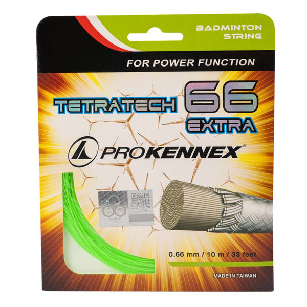 Prokennex Badminton String-Tetratech 66 Extra -Green-For Power Hitting