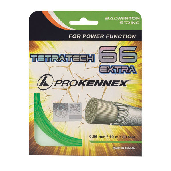 Prokennex Badminton String-Tetratech 66 Extra -Green-For Power Hitting