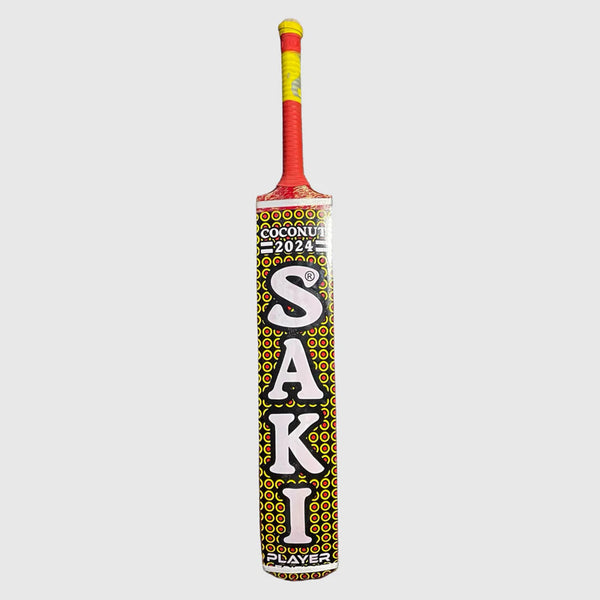 SAKI Cricket Tapeball Bat - Player Srilankan Coconut Wood Yellow