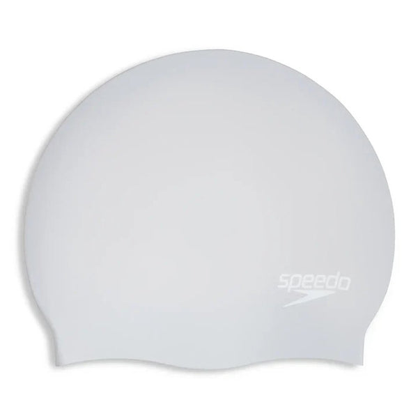 Speedo Swimming Cap - Silicon Long Hair Cap For Adults - Silver Model 80616817273