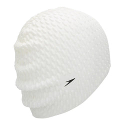 Speedo Adult Swimming Bubble Cap Silicon - White