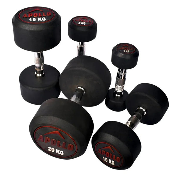 Apollo Custom Style Rubber Dumbbell 1 Piece