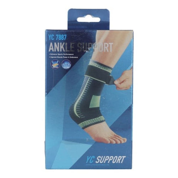 YC Ankle Support - Black/Green Single Piece - Model No. YC7704