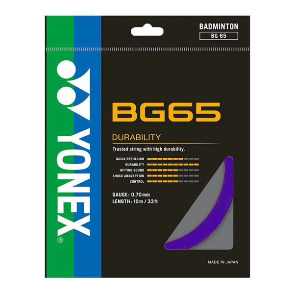 Yonex Badminton String - BG 65 - Training Gutt - Lavender