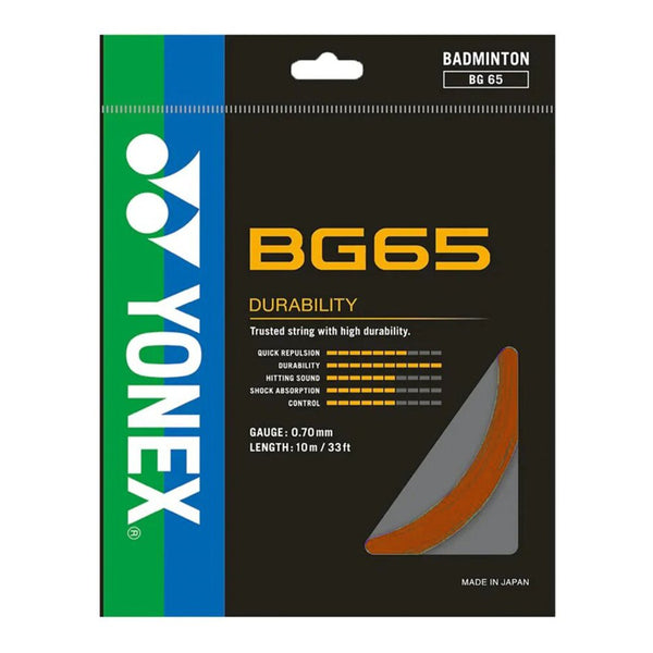 Yonex Badminton String - BG 65 - Training Gutt - Orange