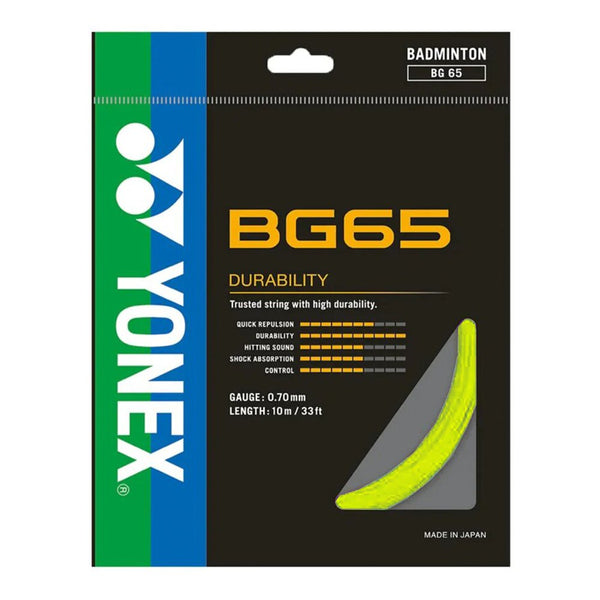 Yonex Badminton String - BG 65 - Training Gutt- Yellow