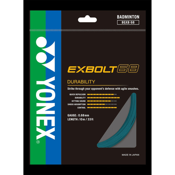 YONEX Badminton String - BG Exbolt 68 - Turquoise