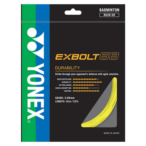 Yonex Badminton String - BG Exbolt 68 - Yellow