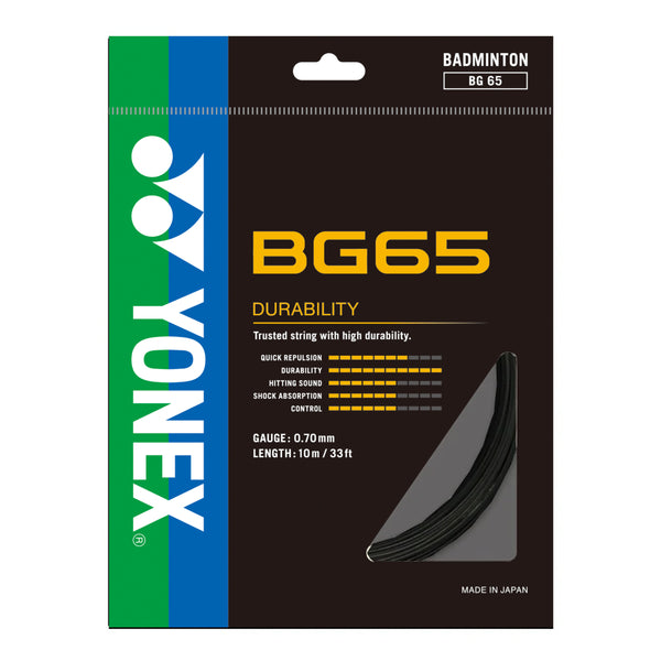 YONEX Badminton String - BG 65 - Black