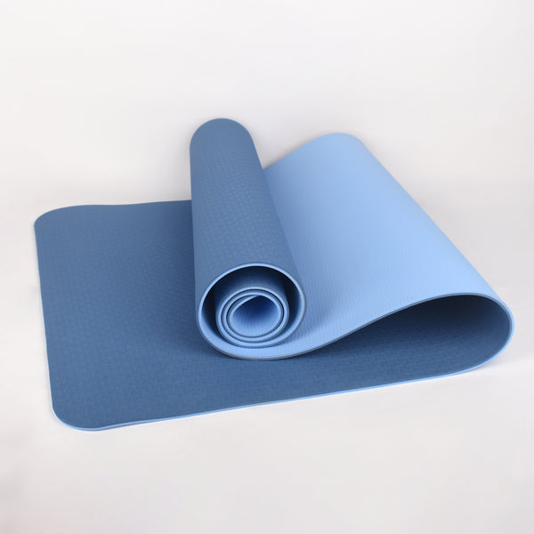 Yoga Exercise Mat - TPE Material 6mm Double Color Dark Blue