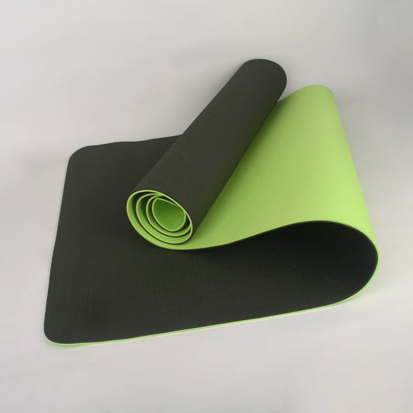 Yoga Exercise Mat - TPE Material 6mm Double Color Dark Green