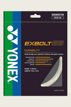 YONEX Badminton String - BG Exbolt 63 - White