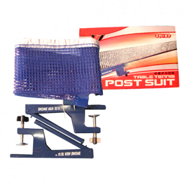 ZHING HUA Table Tennis Net and Post Set ZH-87 - Blue
