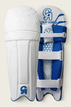 CA Gold 2000 Batting Pad Right Handed - White/Blue