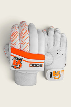 CA Cricket Batting Gloves - PRO 5000 For Adults- Right Handed White/Orange