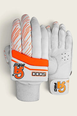 CA Batting Gloves - Pro 5000 for Adults- Left Handed White/Orange