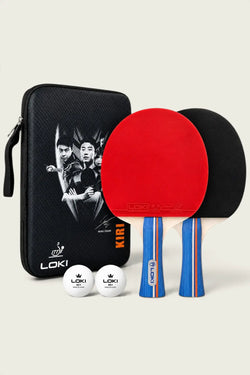 Loki Table Tennis Racket - Model K3000 - 2 Rackets+2 Balls+Bag