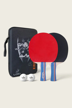 Loki Table Tennis Racket - Model K3000 - 2 Rackets+2 Balls+Bag