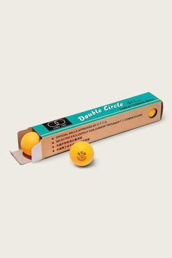 Double Circle Table Tennis Balls 6 Pack - Orange