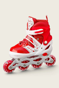 Power Superb Skating Shoes - 2 in 1 Inline - Red
