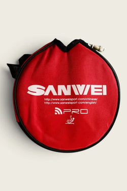 SANWEI 1R Table Tennis Racket Cover - Red Paddle Case