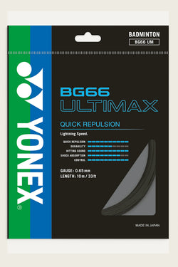 YONEX Badminton String - BG66 Ultimax - Black
