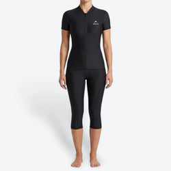 APOLLO 2652 651 150625 Lycra Short Sleeve/ Below Knees Swimsuit Women's - Black