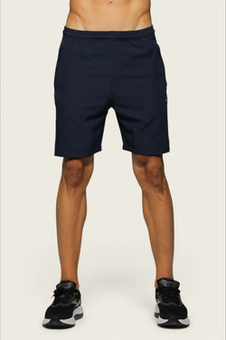 APOLLO 2511 103 040204 Micro Twill Polyester Running Short 7" Men's - Navy