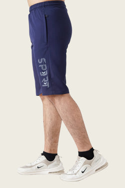 APOLLO 2511 101 050211 Micro Twill Polyester Sports Short 11" Men's - Navy