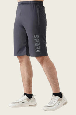 APOLLO 2511 101 050211 Micro Twill Polyester Sports Short 11" Men's - Dark Grey