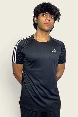 Apollo 2611 101 020301  Men's Interlock T- Shirt - Black