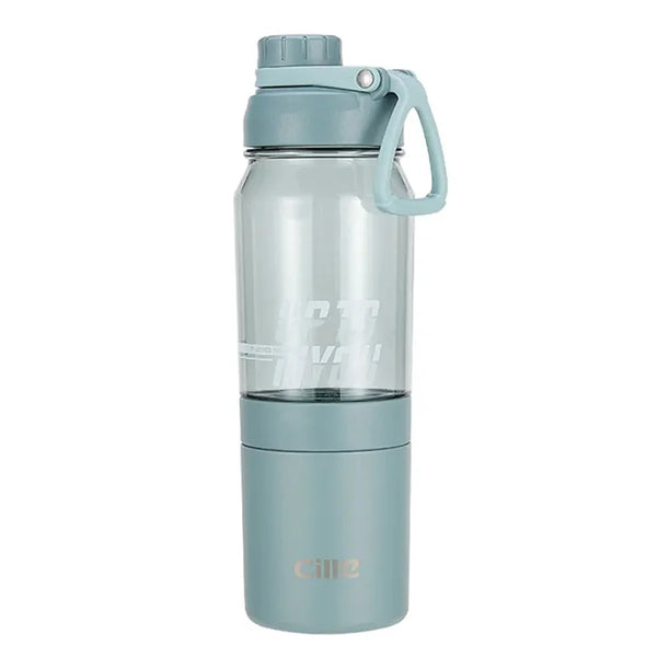 Cille Sports Water Bottle Plastic &amp; Stainless Steel Thermo 860ML - XL2123 Green