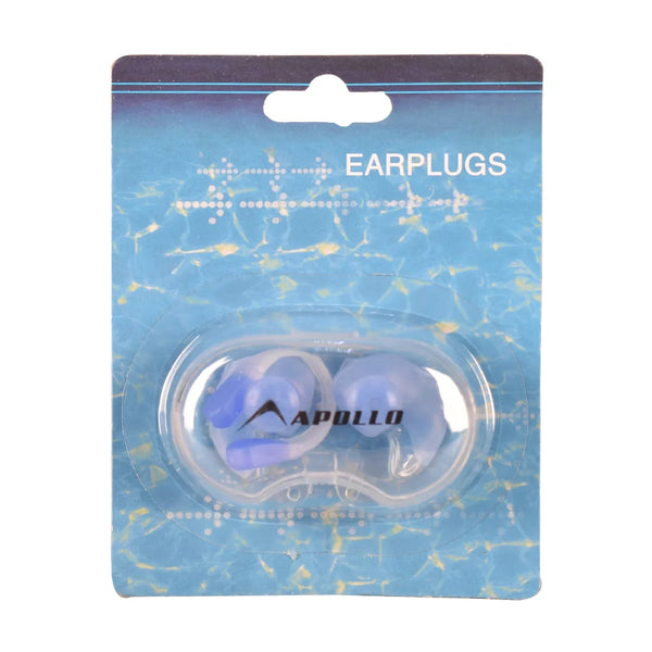 Apollo Swimming Ear Plug Set And Nose Clip Asne05 - Blue