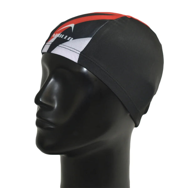 Apollo Swimming Cap Adult Lycra Black/Red 31SC85