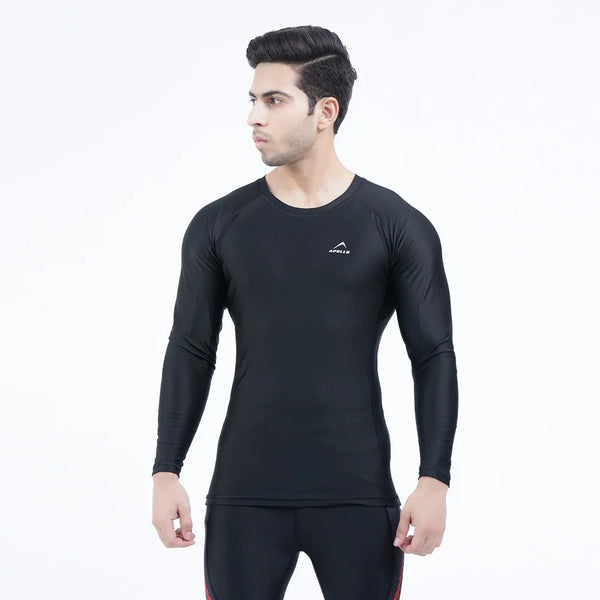 Apollo Swimming Full Sleeve Shirt Mens Spandex Black 31SM45