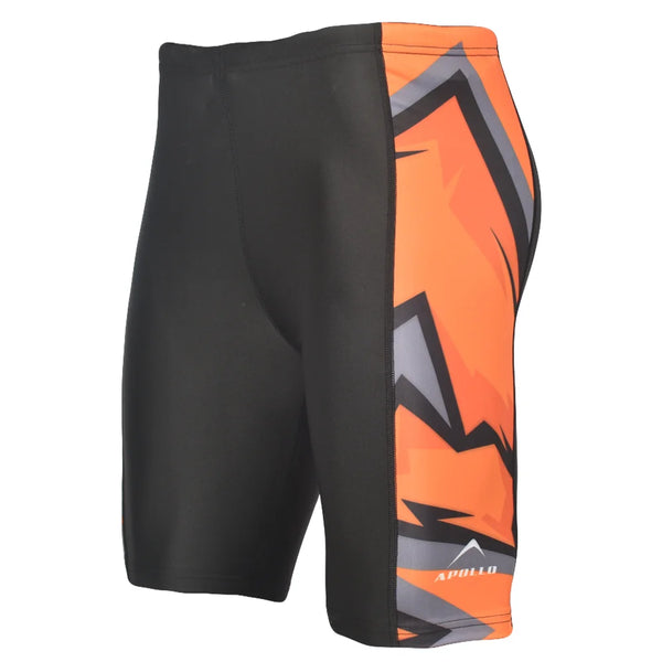 Apollo Swimming Jammer Short Mens Skinfit 31SM23 Black/Orange