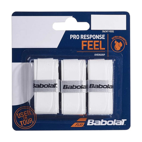 Babolat Tennis Grip Pro Response X3 3 Pcs Pack - White