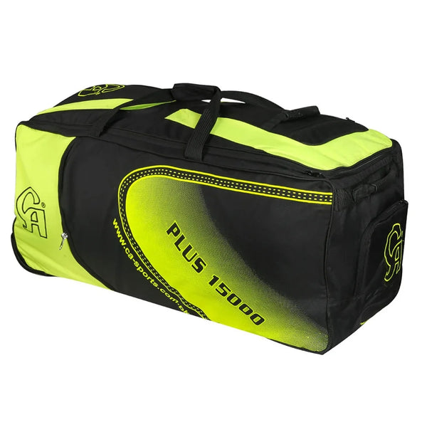 Ca Plus 15000 Cricket Kit Bag With Wheels - Black/green