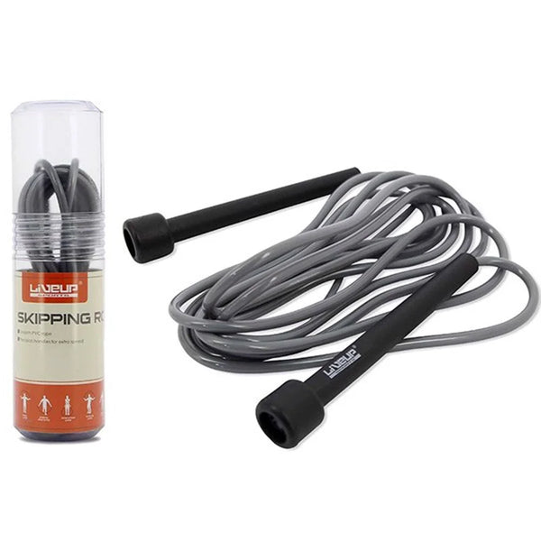 Liveup Skipping Jump Rope PVC Wire Plastic Handles - Gray LS3115