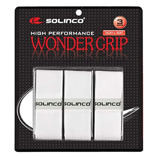 Solinco Wonder Overwrap Tennis Grip 3pc Pack  White