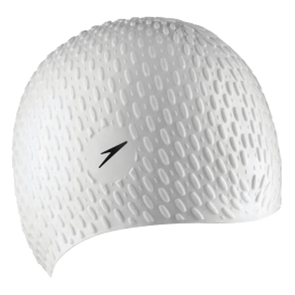 Speedo Adult Swimming Bubble Cap Silicon - White