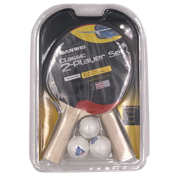 Sanwei Table Tennis Racket - Classic 02-Players Set with 02-Rackets &amp; 03-Balls