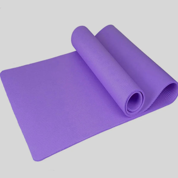 Exercise Yoga Mat NBR Short 10mm - Purple